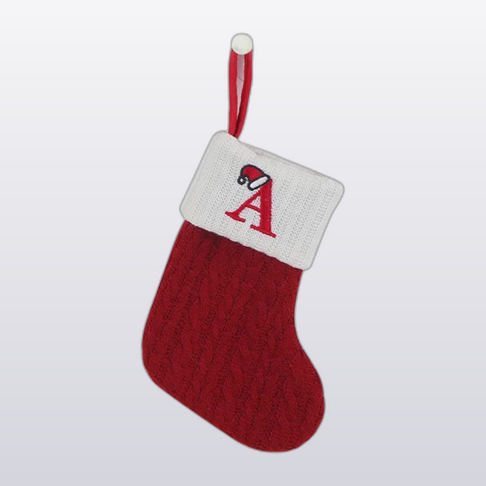 Knit Letter Christmas Stocking