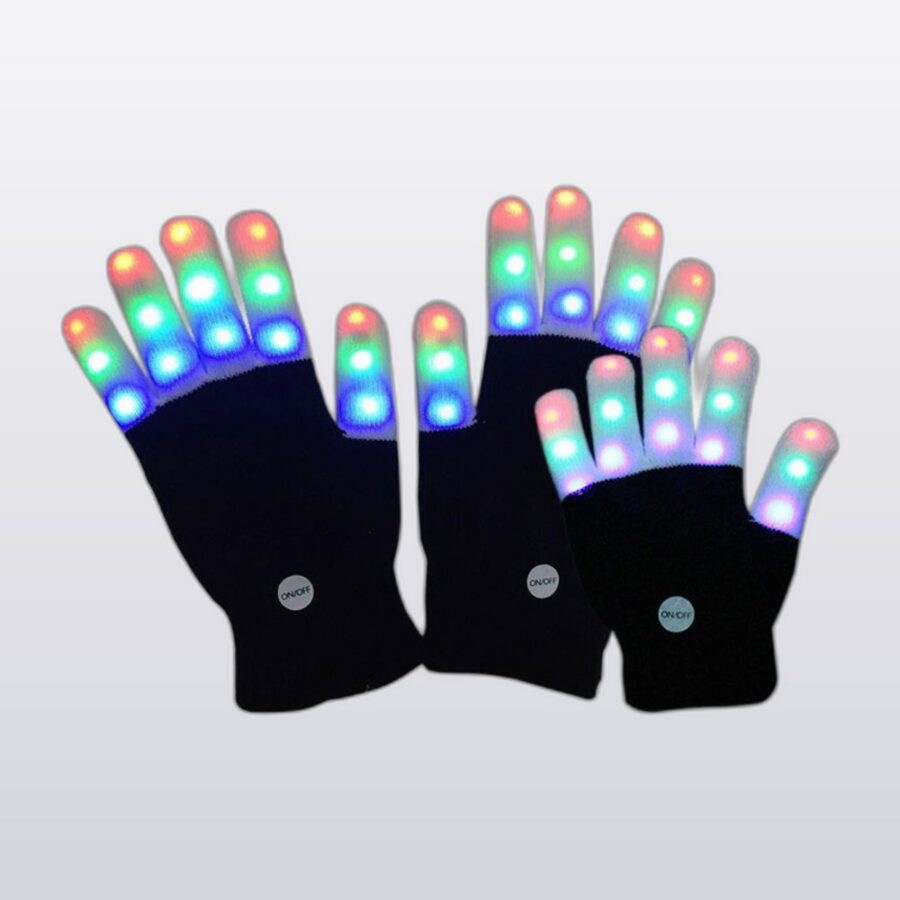 LED Light-Up Finger Gloves
