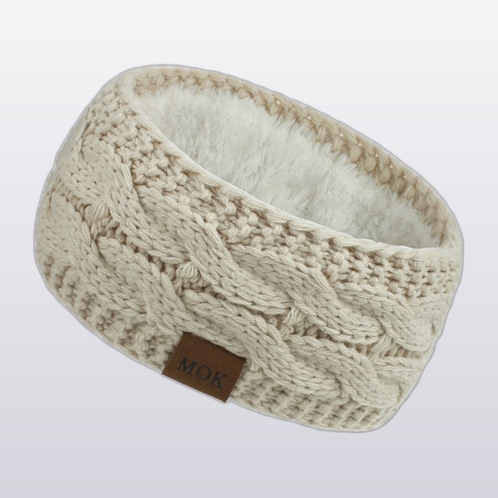 Fleece-Lined Knit Ear Warmer Headband