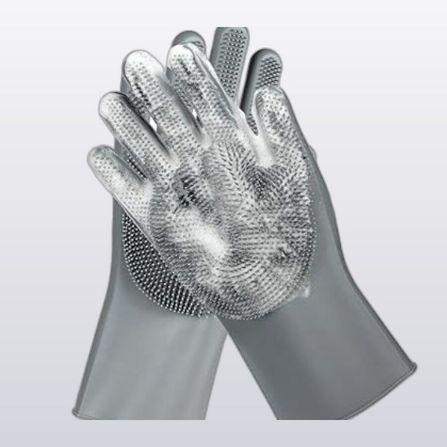 Pet Grooming Gloves — Silicone Massage Pair