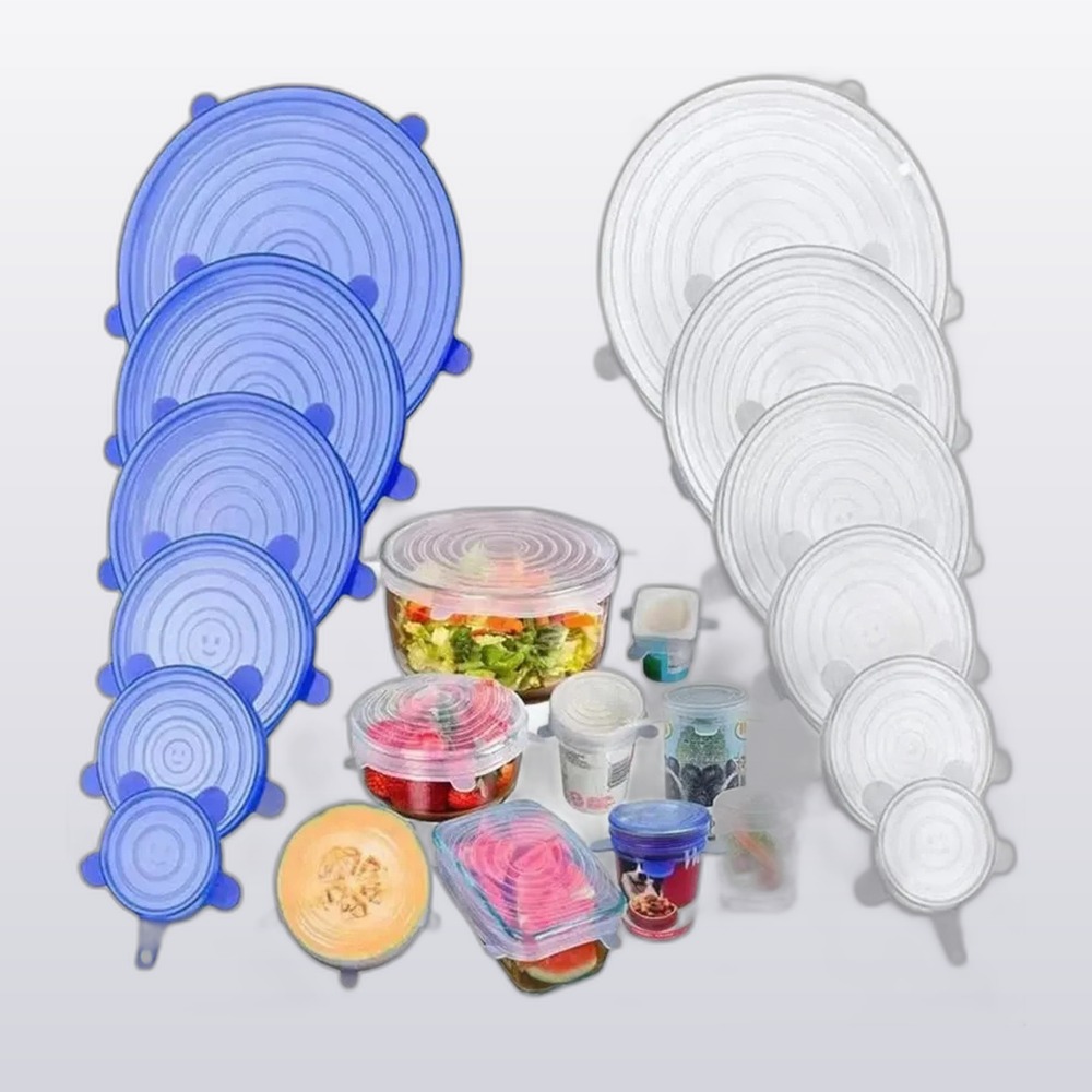 Silicone Stretch Lids — Set of 6