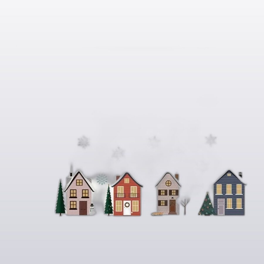 Christmas Window Stickers — Removable Houses