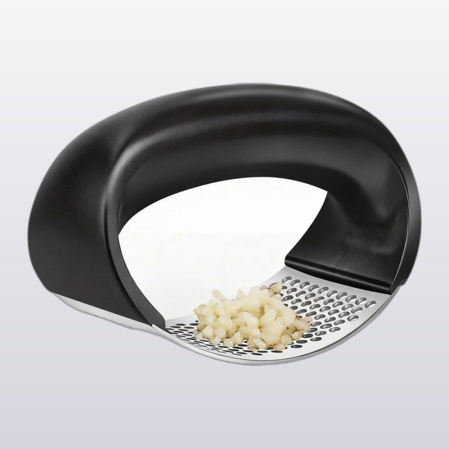 Stainless Steel Garlic Rocker Press — 304 Steel Mincer & Crusher