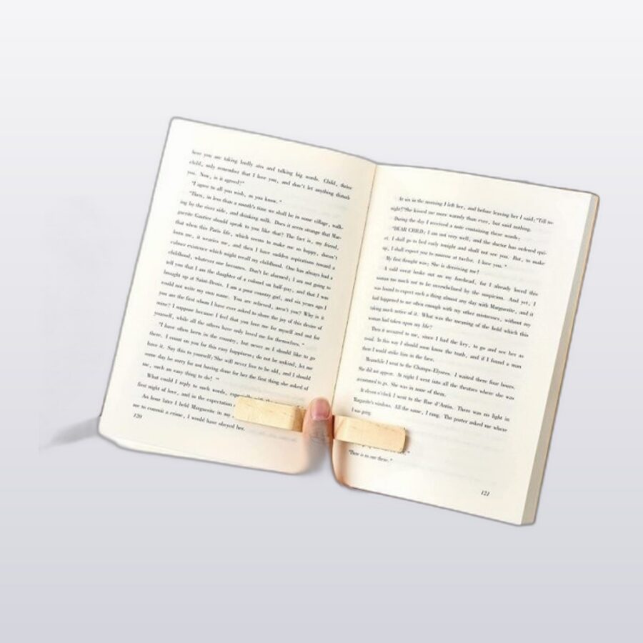 Practical Book  Holder Thumb Bookmark Wooden Reading Account