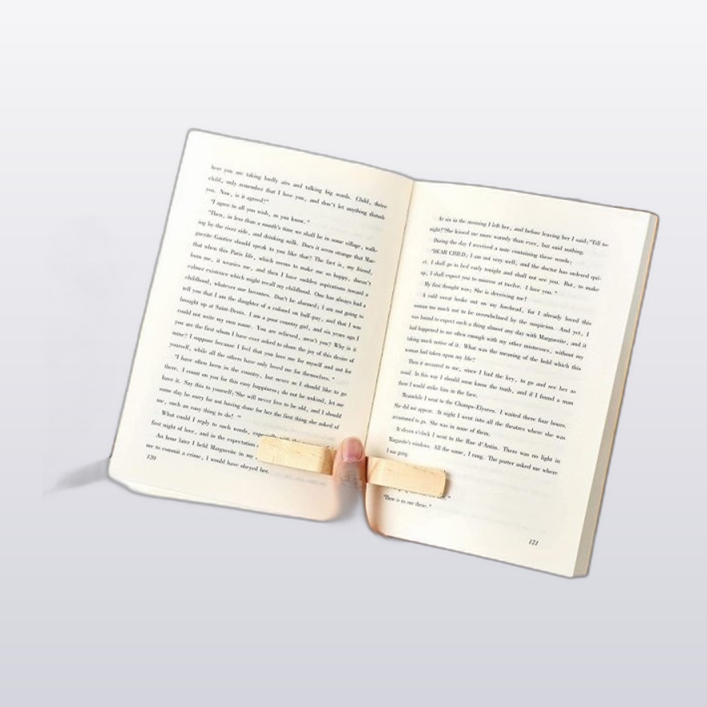 Practical Book  Holder Thumb Bookmark Wooden Reading Account