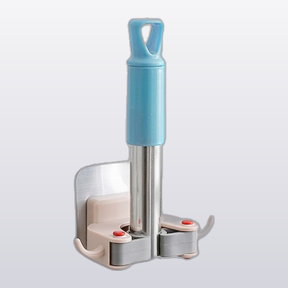 Nail-free multi-function traceless mop holder receives mop hook bathroom wall hanging broom holder mop clip