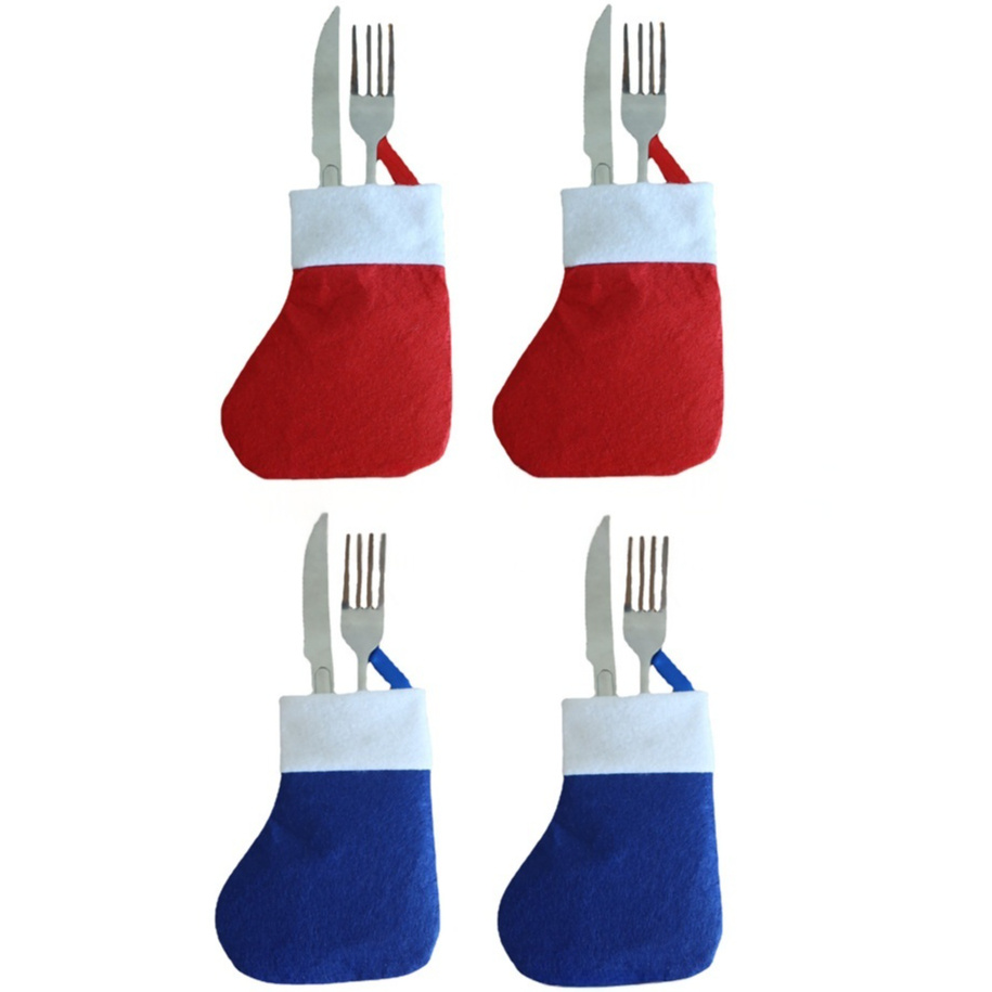 Christmas Stocking Cutlery Bag Utensil Holder