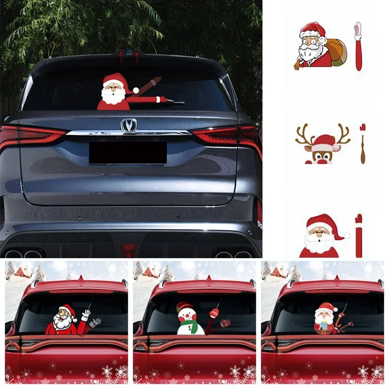 Santa Wiper Decal — Car Rear Window Sticker